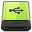 Green USB Icon 32x32 png
